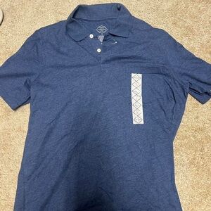 St. John's Bay Blue Polo Shirt Classic Design